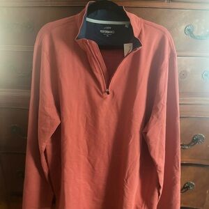 J. Crew Performance Men's Salmon Quarter-Zip Shirt XL NWT